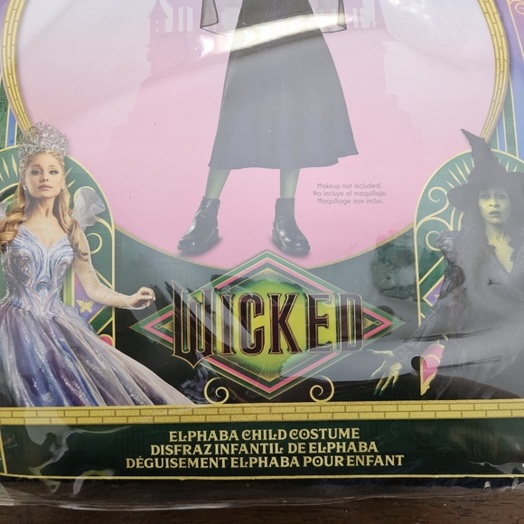 Disguise Wicked Movie Elphaba Girl Costume Size S/P 4-6X Cosplay Musical Witch - Picture 4 of 6